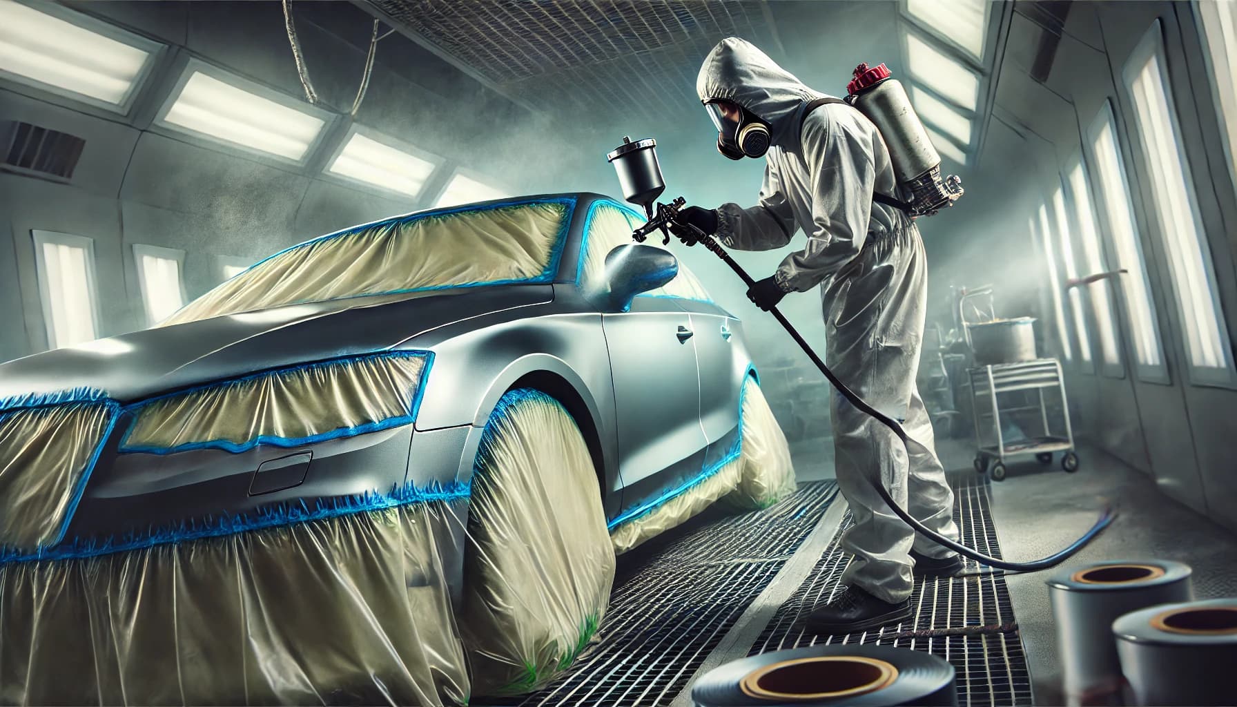 Auto wird lackiert